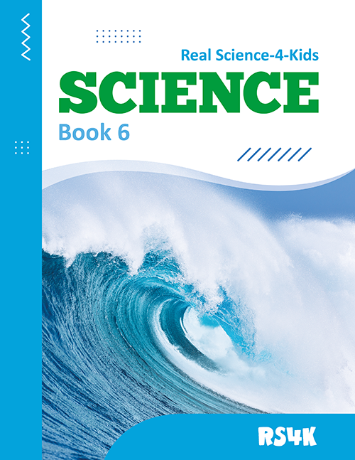 Cover of 'Science Book 6' by Real Science-4-Kids showing a wave illustration.